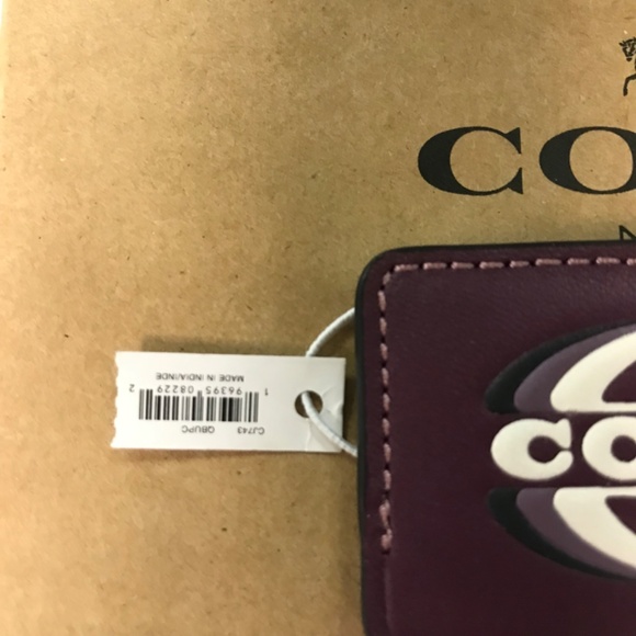 Coach Key Chain Bottle Opener Gun Metal Purple Mauve Detatchable Multifunctional - Picture 6 of 8